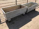 2pcs Galvanized Steel Rolling Tubs