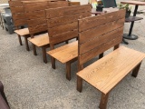 (4)pcs of Wood Restaurant Benches
