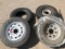 (4)pc Tires / Rims - 8 Lug for Trailer
