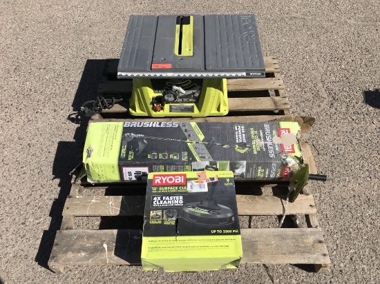 (3)pc Ryobi Tools - Saw,Trimmer,Washer