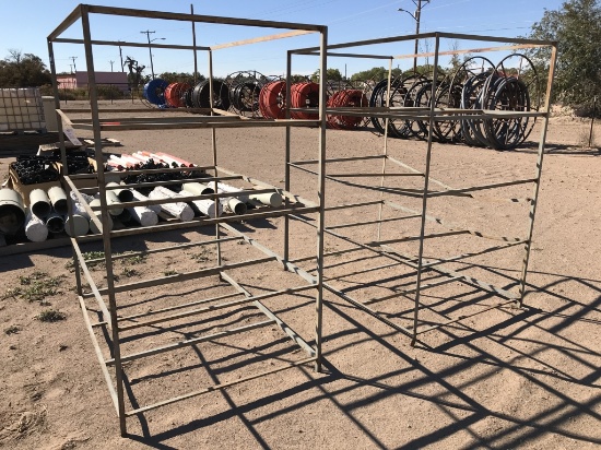 (2)pcs Steel 4- Shelf Shop Racks