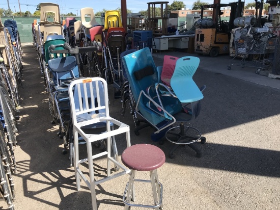 (2) Rows of Stacking School Chairs - Aprx 600