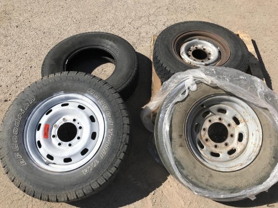 (4)pc Tires / Rims - 8 Lug for Trailer