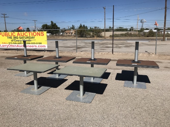 (10)pcs 3FT x 4FT Restaurant Tables w/Steel Bases