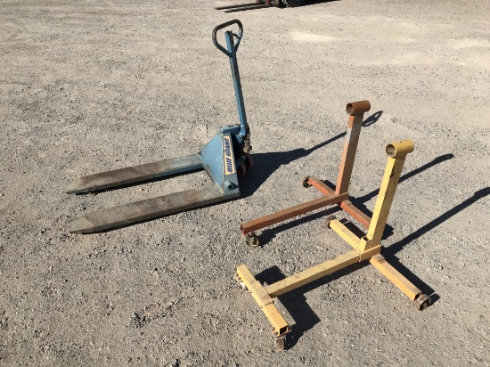 (3)pcs - Pallet Jack, Engine Stands