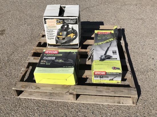 (3)pcs of Boxed Surplus - Washer,Vac,Trimmer