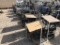 ROW of Assorted School Surplus Desk