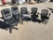 (5)pcs of Rolling Black Office Chairs