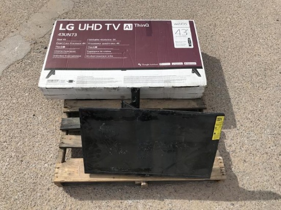 (2)pcs - 43" LG UHD 4K TV in Box, TV on Mount