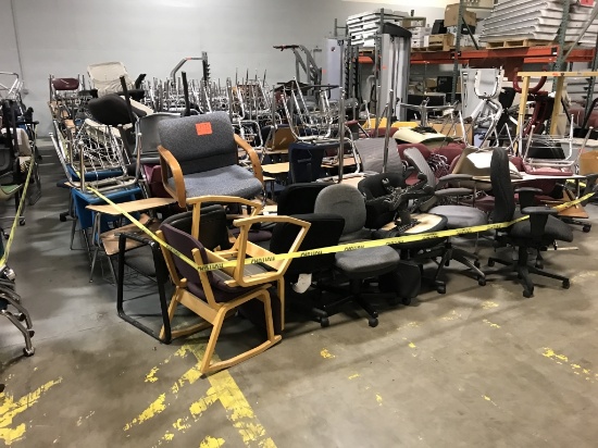 Surplus - Aprx (200) Assorted Chairs, Student Desk