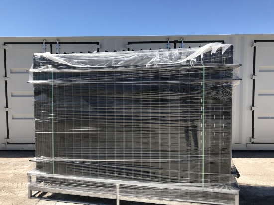 Unused 24pcs Galvanized Steel Fencing w/25pcs Post