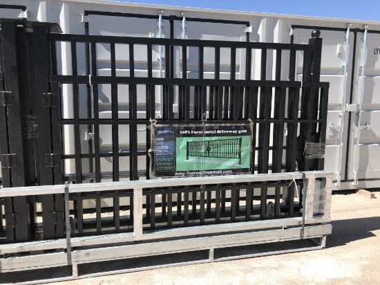 Unused 20FT Bi-Parting Metal Farm Gate Pair