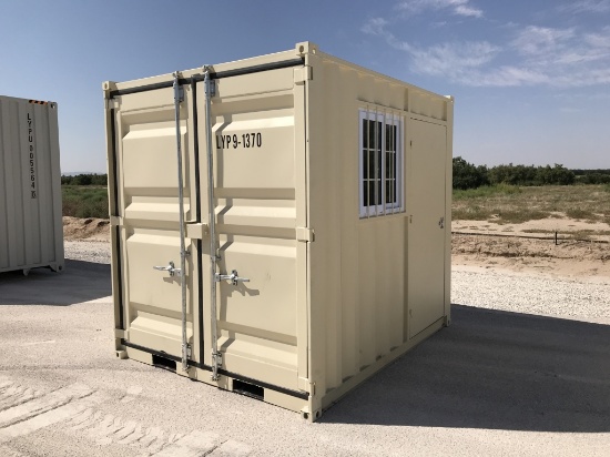 2021 9FT Shipping Container w/Doors, Window