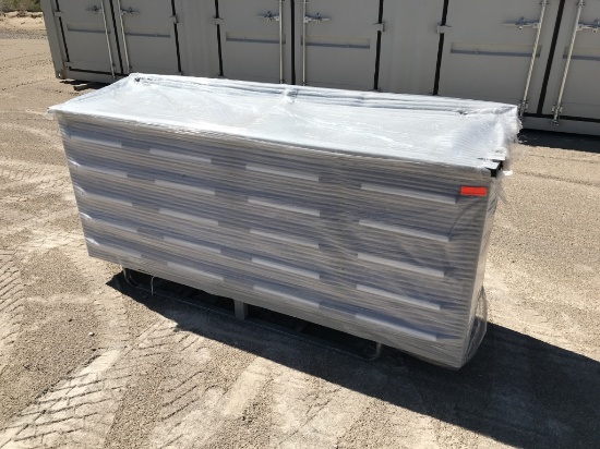 UNUSED 7FT Blue Work Bench w/ 20 Drawers