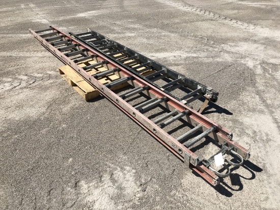 (2)pcs - Louisville Fiberglass Extension Ladders