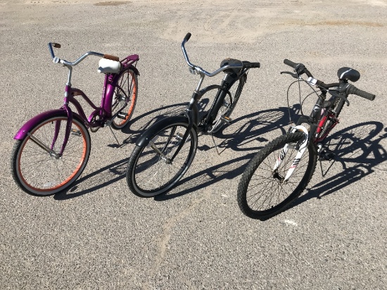(3)pcs - Bicycles ( 2 Cruisers & MTN Bike )