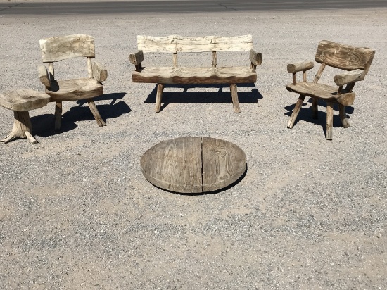 (5)pcs - Chainsaw Carved Outdoor Furniture