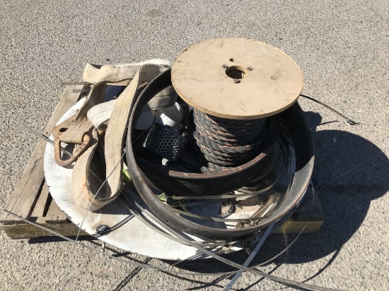 Pallet of Contractor Tools -  Rope, Lift Strap