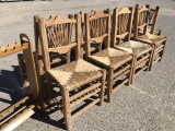 (10)pcs - Rustic Dinning Chairs, Stand
