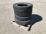 (4) Cooper 11R22.5 Truck Tires