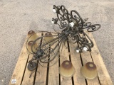 Wrought Iron Hanging Chanelier w/Sconces