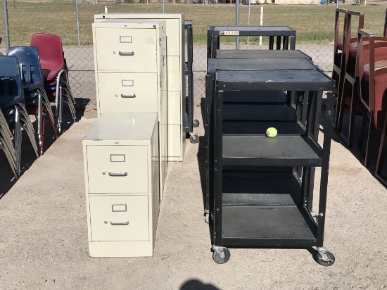 School Office Surplus - File Cabinets, A/V Carts