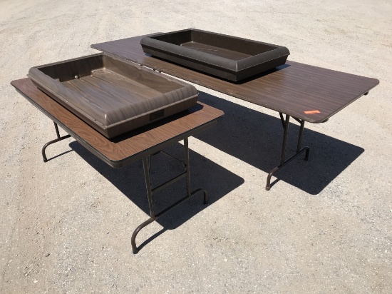 School Restaurant Surplus - (4)pcs Tables,Trays