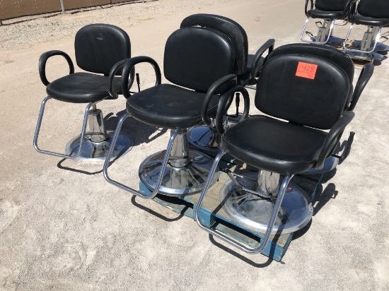 School Cosmetology Equipment - 5 Barber Chairs