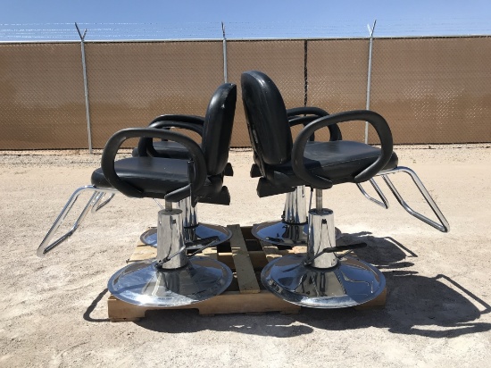 School Cosmetology Equipment - 4 Barber Chairs