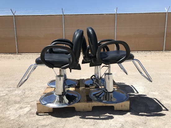 School Cosmetology Equipment - 4 Barber Chairs