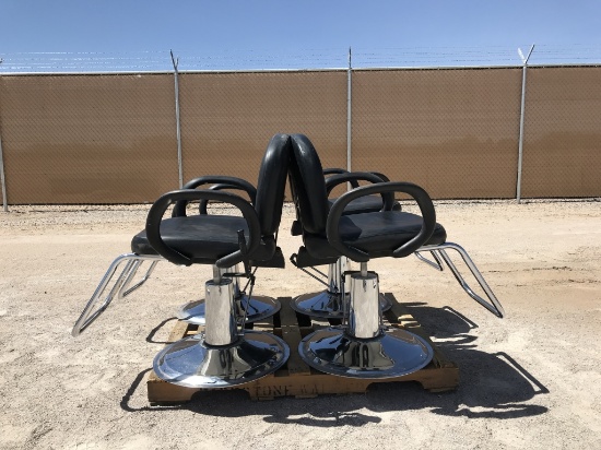 School Cosmetology Equipment - 4 Barber Chairs