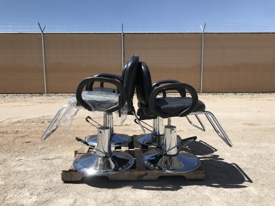 School Cosmetology Equipment - 4 Barber Chairs