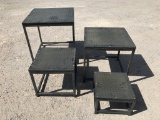 4pc Black Nesting Shop Tables