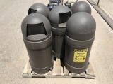 (5)pcs Heavy Duty Outdoor Trash Receptacles