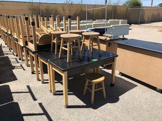 School Surplus - Science Tables, Stools Etc