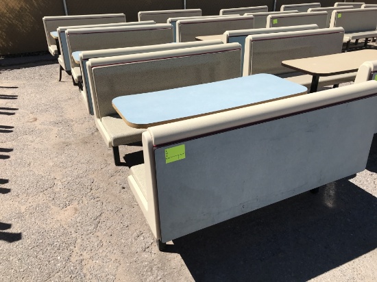 (3)pc - 60" Restaurant Booths - Blue Top