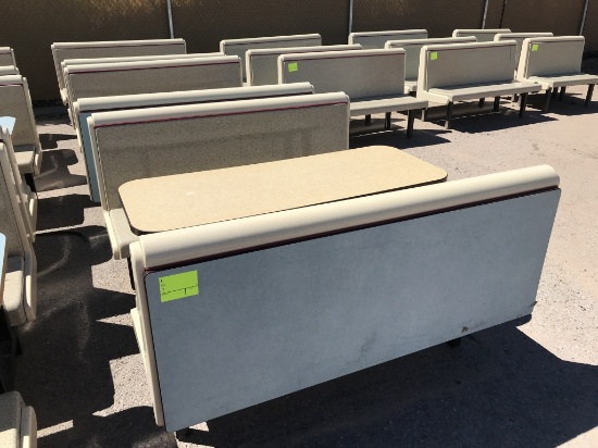 (3)pc - 60" Restaurant Booths - Tan Top