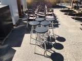 School Surplus - Row of Stack Chairs, Stools