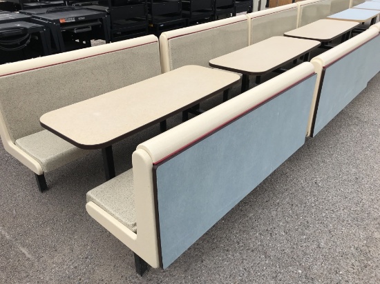 (3)pc - 60" Restaurant Booths - Tan Tops