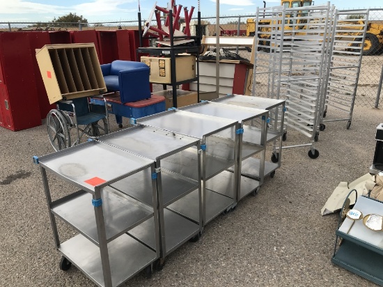 School Surplus Restaurant - (8)pcs Carts / Racks