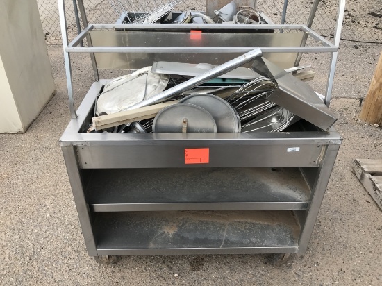 School Surplus Restaurant -Serving Cart w/Utensils