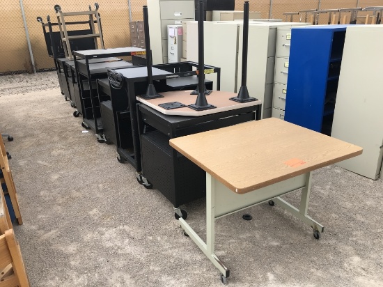 School Surplus Furniture - (Aprx (12)pcs A/V Carts