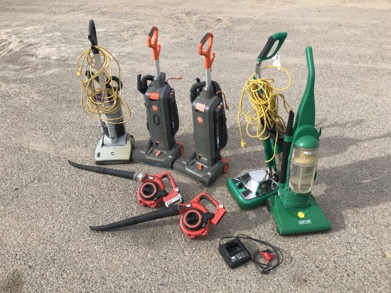 School Janitorial Surplus - (7)pcs Vacuums,Blowers