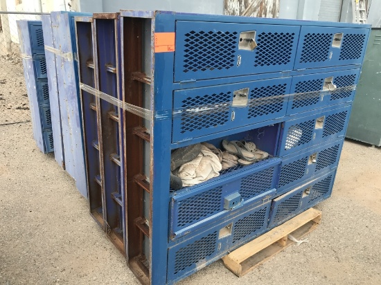 School Surplus - (8)pcs Heavy Duty Steel Lockers