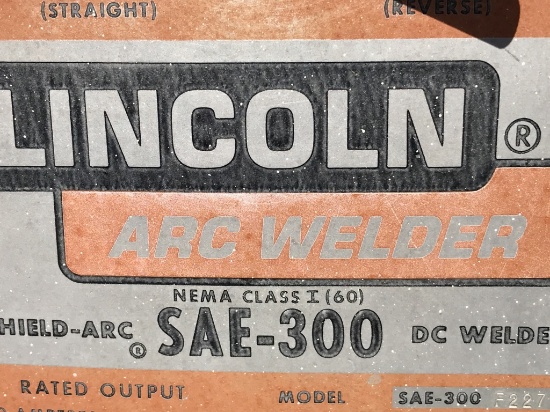 Lincoln SAE-300 DC Gas ARC Welder - B