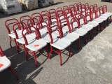 School Surplus - (39)pcs Red/White Steel Chairs -B