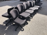 School Surplus-(17)pcs Black Rolling Office Chairs