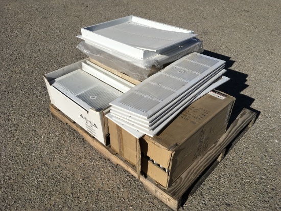 Pallet of White Air Vent Register Covers