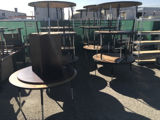 School Surplus - (2) Rows of Round Tables