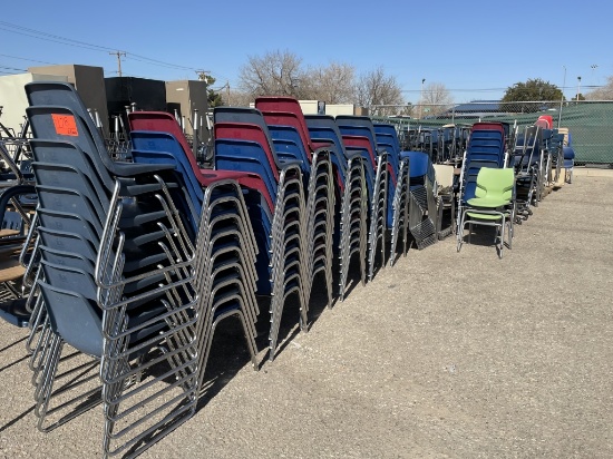 School Surplus - (2) Rows of Stack Chairs